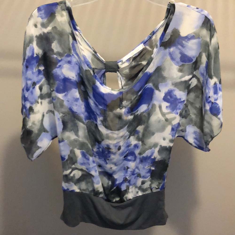 Open back sheer blouse